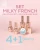 Zestaw Makear Milky French 4+1 - cztery lakiery hybrydowe 602-605 i zel French Manicure FG08 Baby Blue gratis