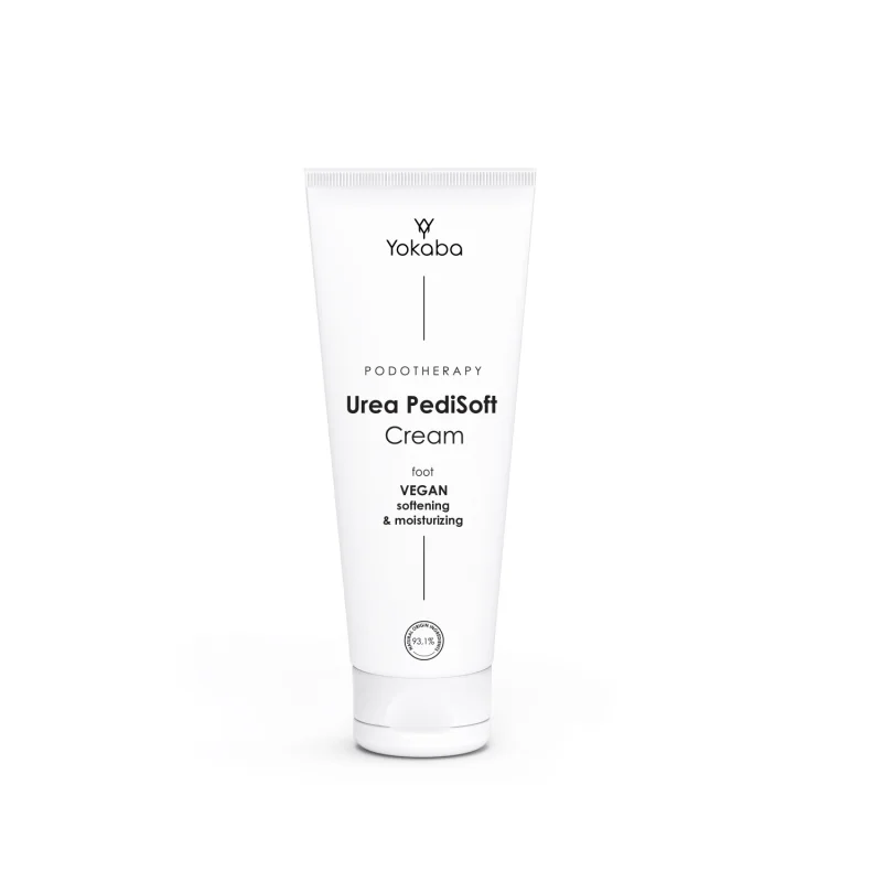 Yokaba Urea PediSoft Cream 75 ml - tuba kremu do stóp z 5% mocznikiem na białym tle