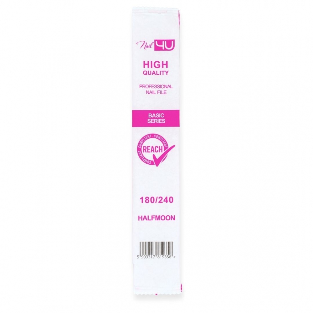 Pilnik Nail4U łódka 180/240 jednorazowy w papierowym opakowaniu - zestaw 25 szt, certyfikat REACH