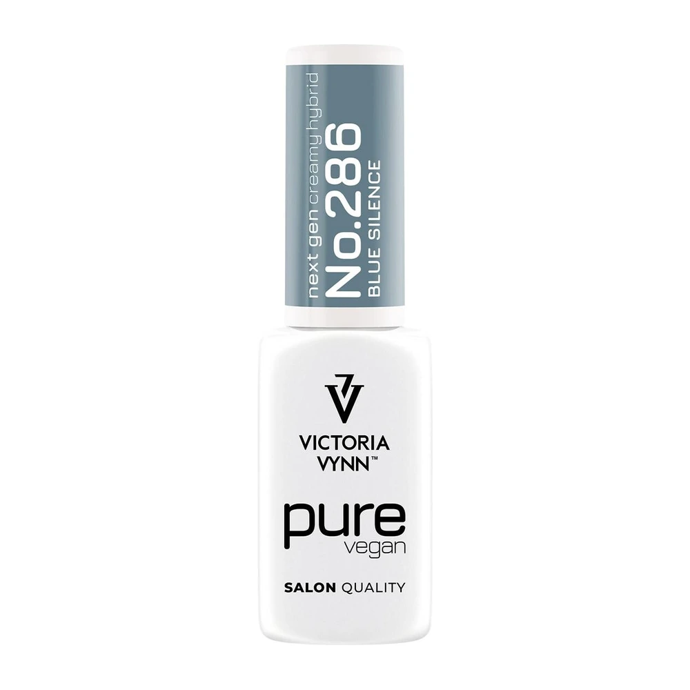 Butelka Victoria Vynn Pure Vegan Creamy Hybrid nr 286 Blue Silence 8 ml z niebieskoszarą nakrętką
