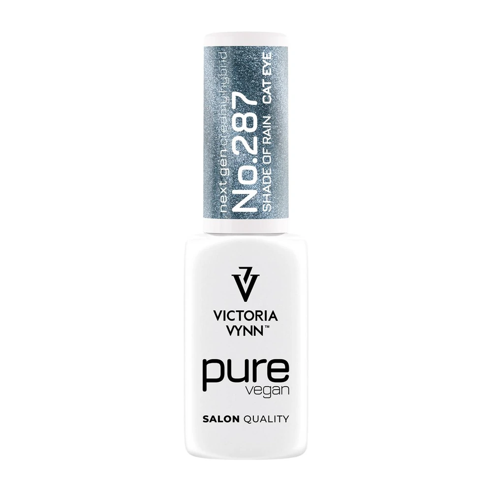 Butelka Victoria Vynn Pure Vegan Creamy Hybrid nr 287 Shade of Rain 8 ml z niebieskoszarą nakrętką