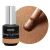 Lakier do stempli Elarto Stamp Nail Polish Amber Shimmer 7 ml, miedziany, butelka i próbka koloru z pędzelkiem