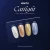 Elarto Zestaw topów kocie oko i holo Catlight 4 x 7ml - plansza Catlight Dry Top Collection z czterema wzornikami na tipsach: Glacier, Cocoa, Solar i Denim