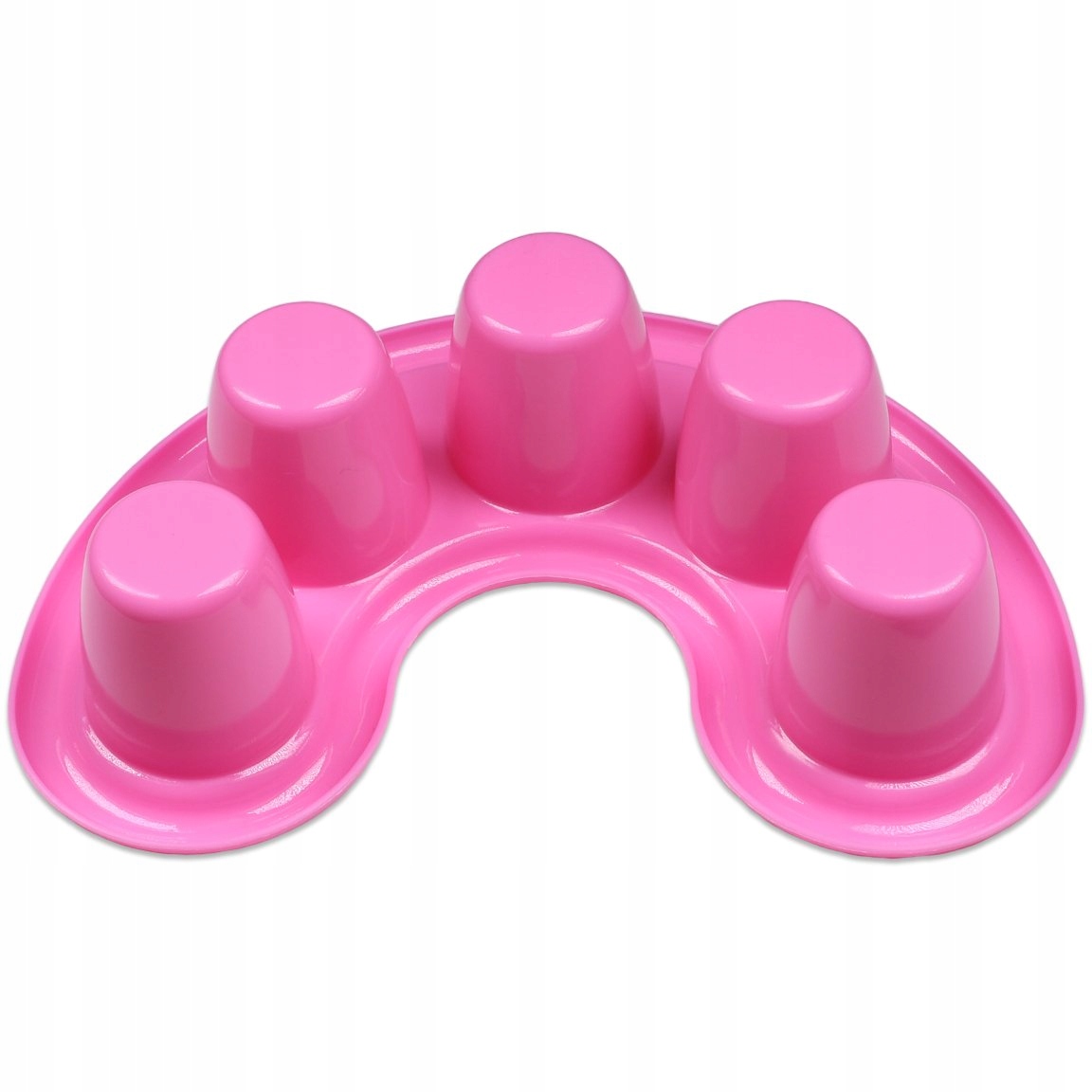 Miseczka do manicure różowa od spodu, 5 przegródek