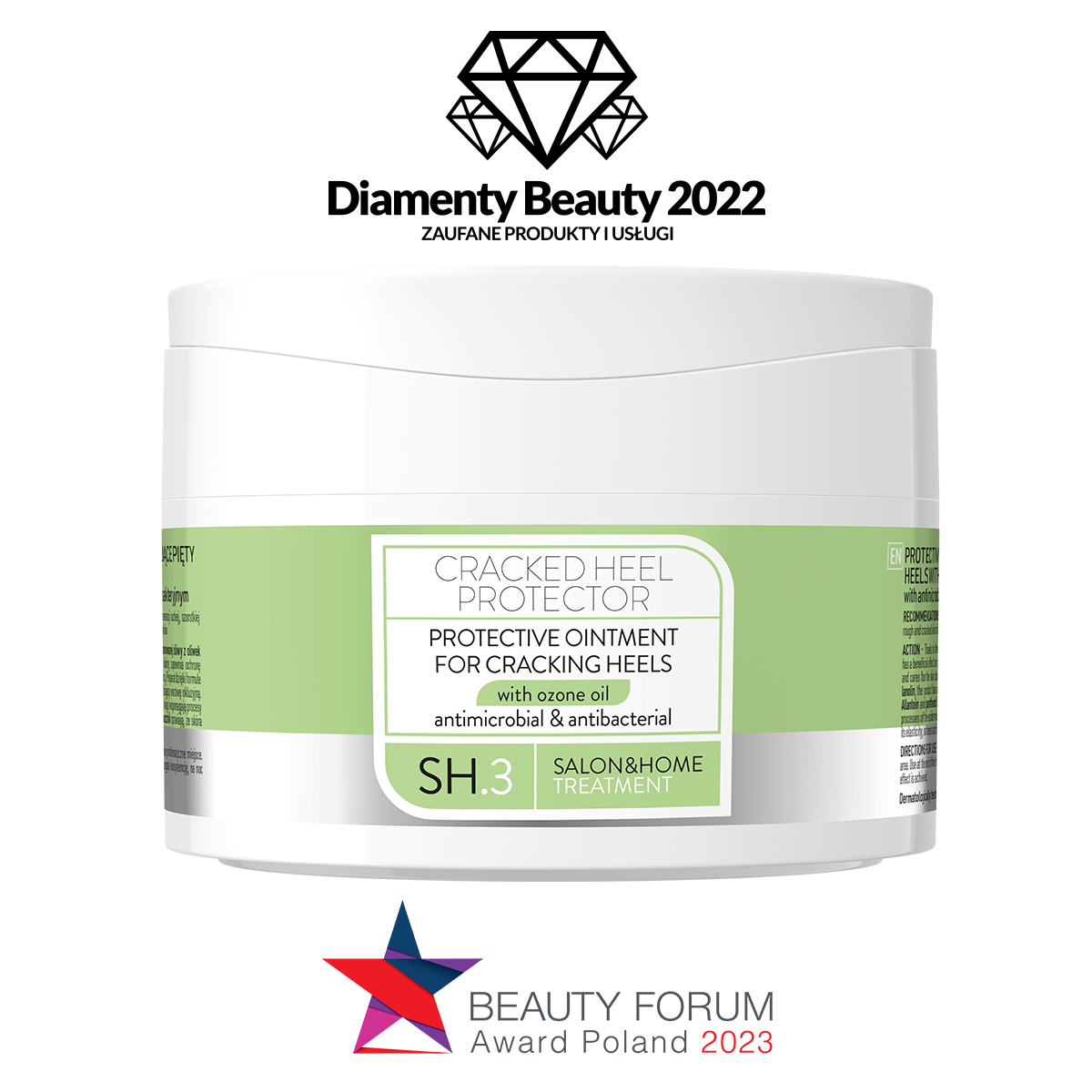 CRACKED HEEL PROTECTOR Pharm Foot, wyróżnienia Diamenty Beauty 2022 i Beauty Forum Award Poland 2023