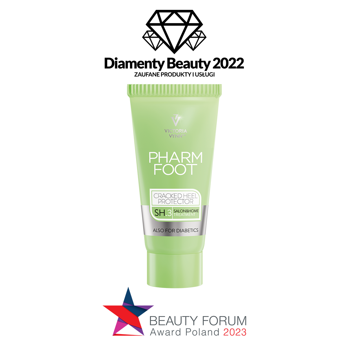 CRACKED HEEL PROTECTOR Pharm Foot 20 ml, wyróżnienia Diamenty Beauty 2022 i Beauty Forum Award Poland 2023