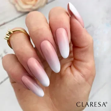 Butelka lakieru hybrydowego Claresa Dusty Rose 1 w jasnym peachowym odcieniu nude