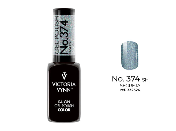 Lakier hybrydowy Victoria Vynn Gel Polish 374 Segreta 8 ml - połyskująca zieleń z turkusem