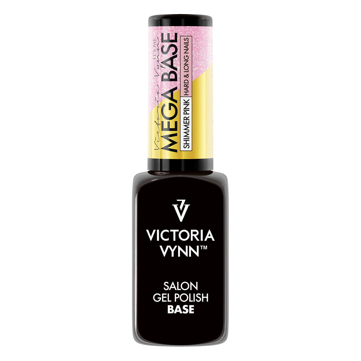 Mega Base Shimmer Pink - kolor na tipie, rozowy brokat Victoria Vynn Mega Base 8 ml