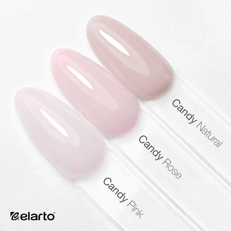 Elarto Candy Pink 15g - półtransparentny mlecznoróżowy żel budujący na start
