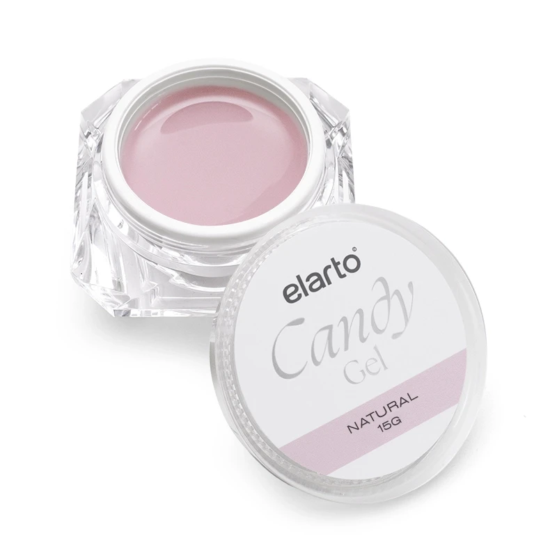 Elarto Candy Natural żel budujący beżowo-różowy kamuflaż 15g
