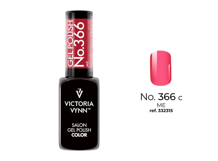 Manicure lakierem 366 Me - kobiecy malinowy róż w dwóch warstwach
