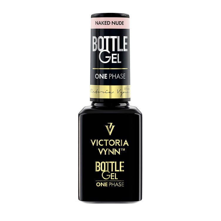 Victoria Vynn Bottle Gel One Phase Naked Nude 15ml - butelka cielistego żelu budującego z pędzelkiem