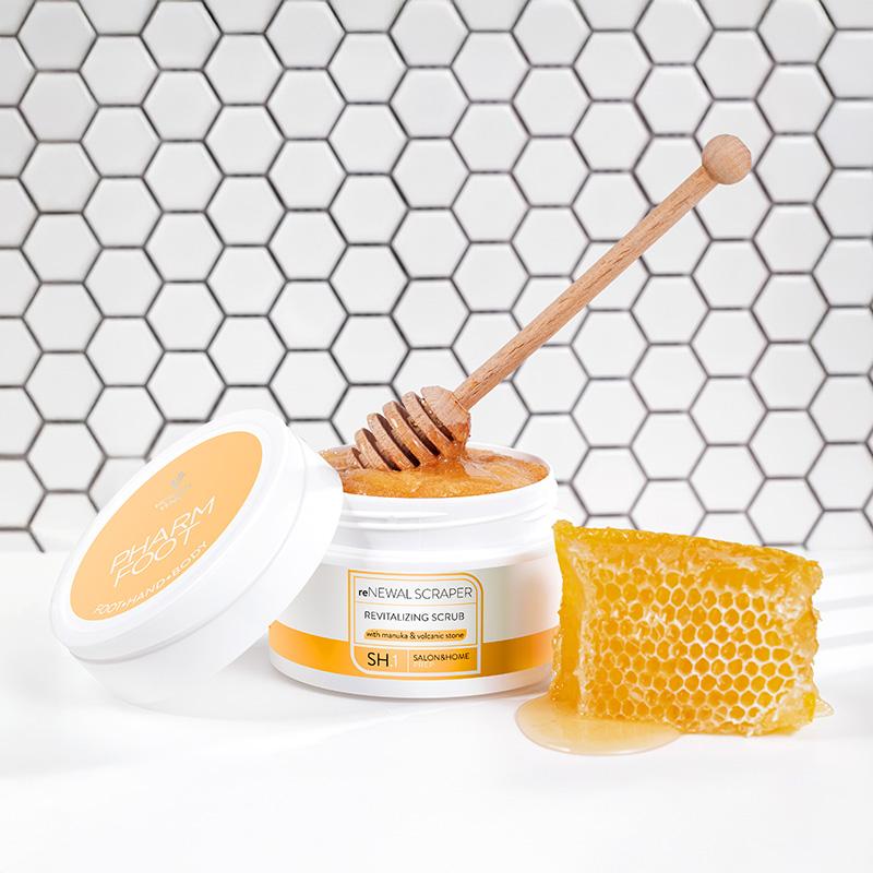reNEWAL SCRAPER rewitalizujący peeling z miodem manu - zdjęcie 4