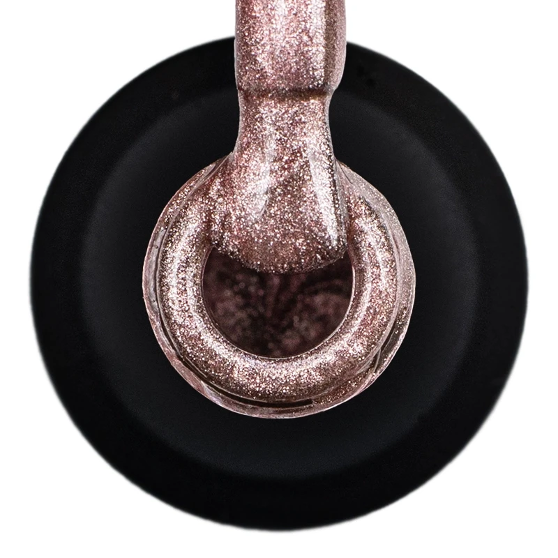 Lacogel Mocha Mousse Holo Cat Eye nr 912 - pędzelek wbudowany w nakrętkę i czekoladowy brąz lakieru