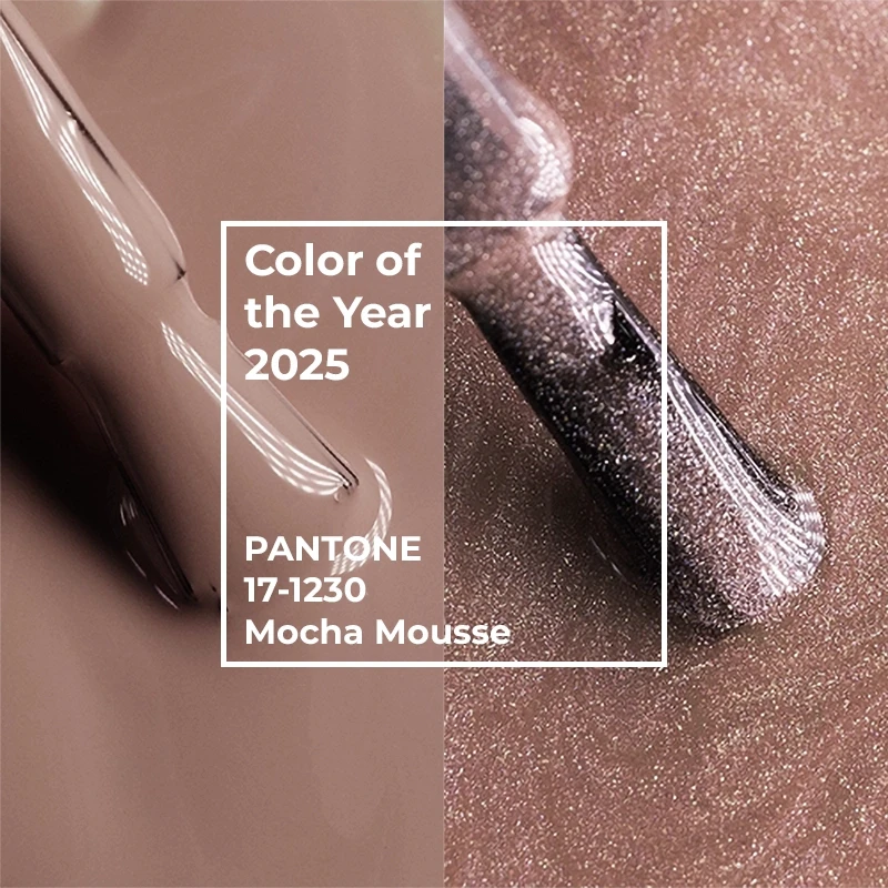 Lacogel Mocha Mousse Holo Cat Eye nr 912 - zbliżenie na holograficzną smugę cat eye w czekoladowym brązie