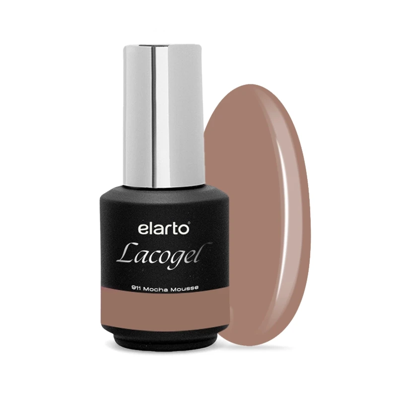 Elarto Lacogel Mocha Mousse nr 911 7ml - kremowy lakier hybrydowy, kawowy brąz