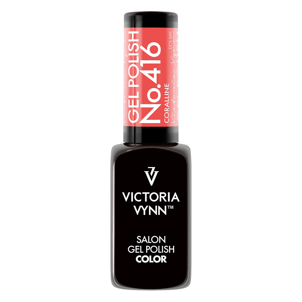 Butelka Victoria Vynn 416 Coralline 8 ml - neonowy koral, hybryda na letnie stylizacje