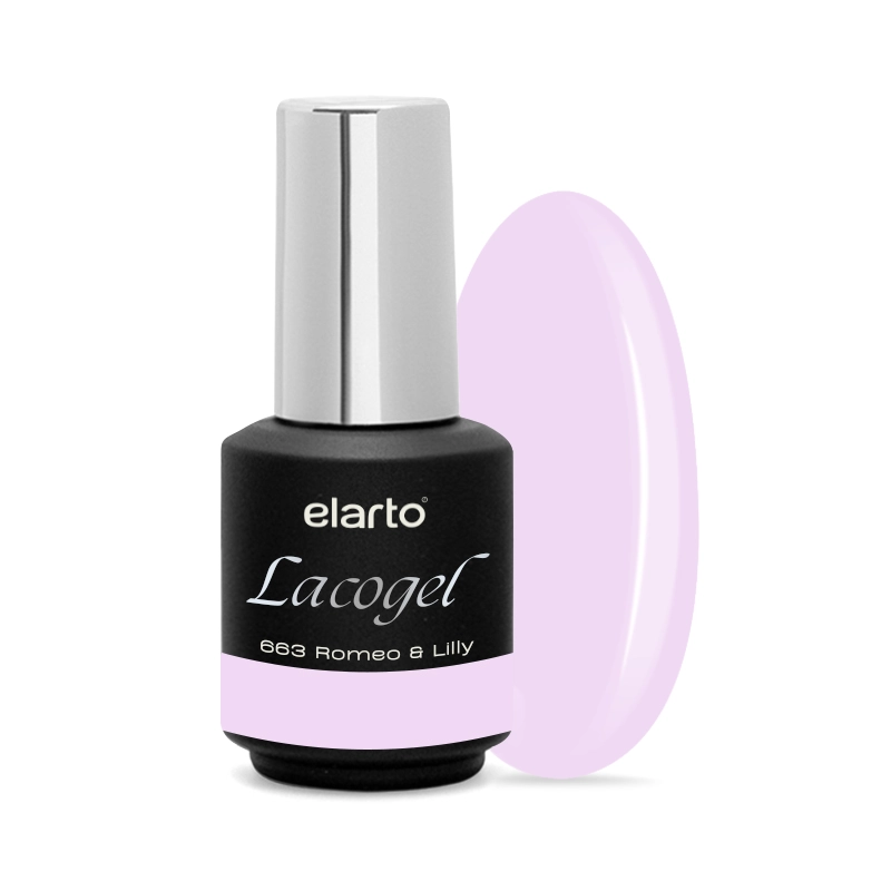 Elarto Lacogel Romeo & Lilly nr 663 7ml - kremowy lakier hybrydowy, pastelowy liliowy
