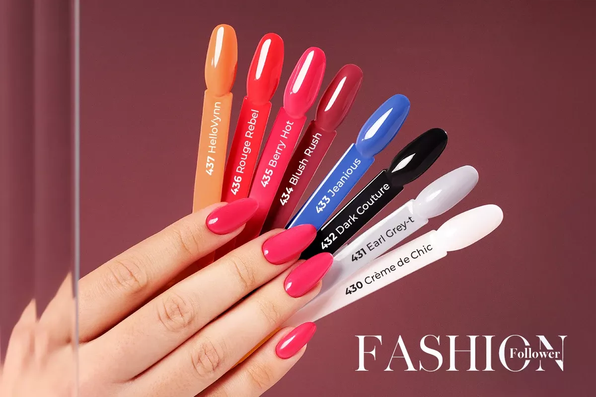 Lakier hybrydowy Victoria Vynn Blush Rush 434 - wzornik kolekcji z brązowo-burgundowym odcieniem