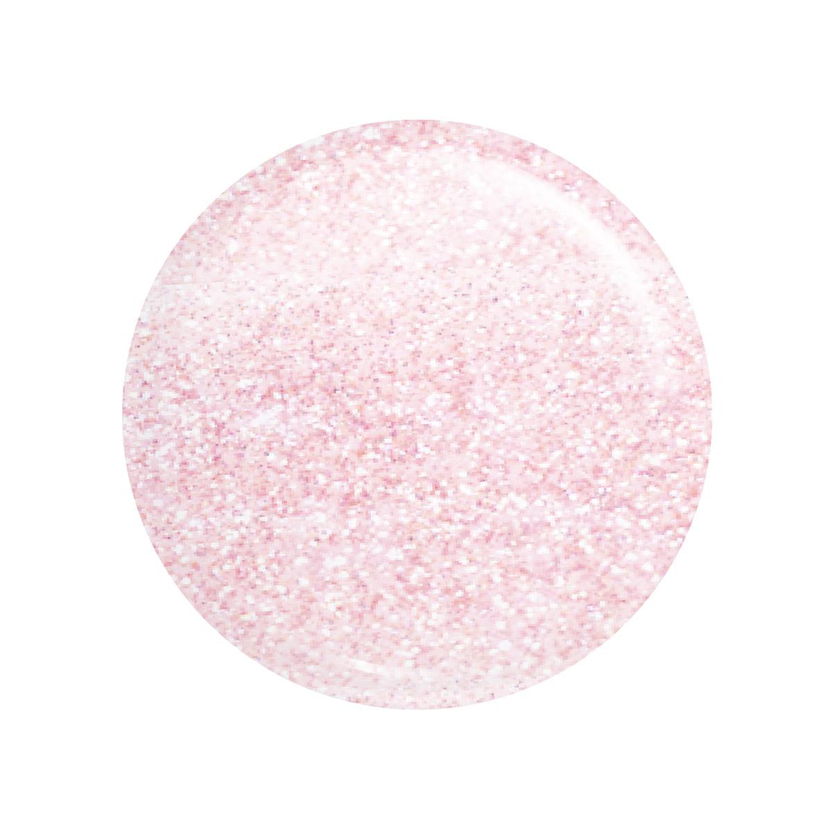 INSTA GEL 09 Glow Up - swatch żelu budującego Victoria Vynn w odcieniu chłodny róż z drobinkami, krycie 70%