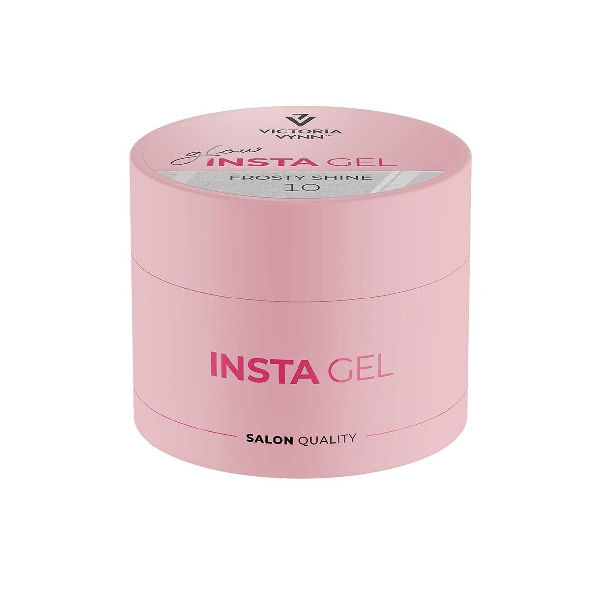 Victoria Vynn INSTA GEL 10 Frosty Shine 40 ml - mleczny z drobinkami żel budujący, różowy słoiczek