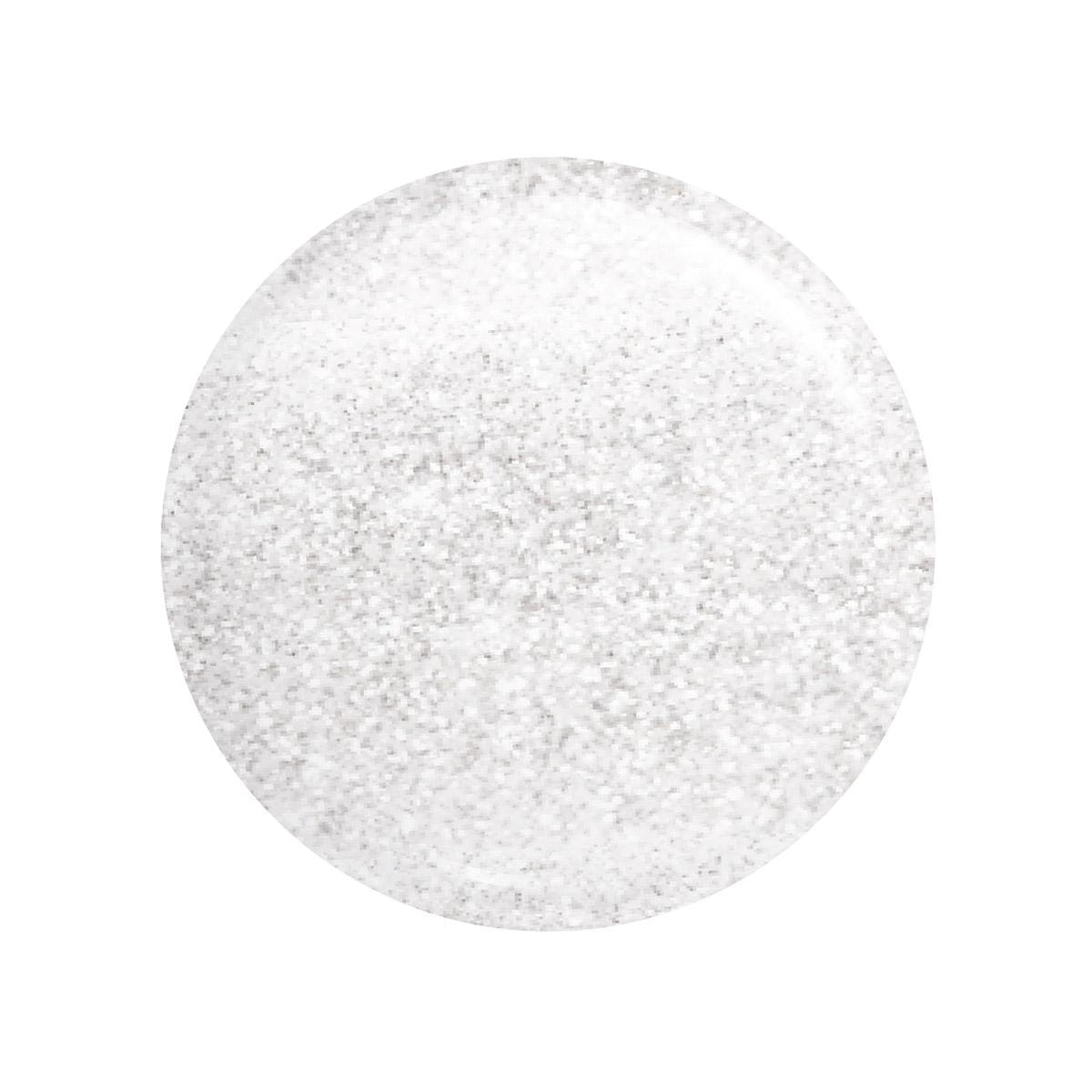 INSTA GEL 10 Frosty Shine - swatch żelu budującego Victoria Vynn w odcieniu mleczny z drobinkami, krycie 80%