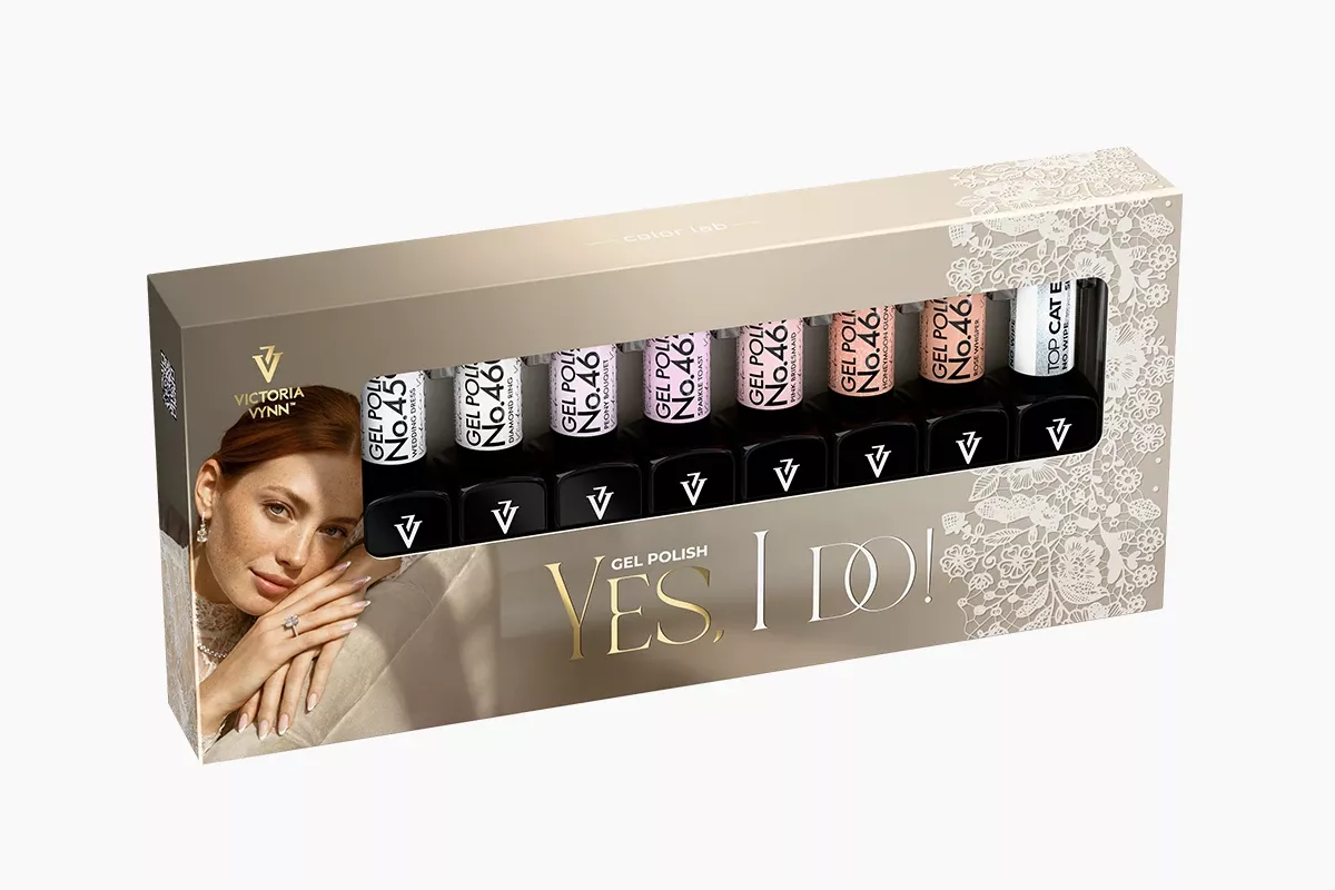 Zestaw Victoria Vynn 8 PACK Yes I Do! lakiery hybrydowe 459-465 + Top Silver Cat Eye