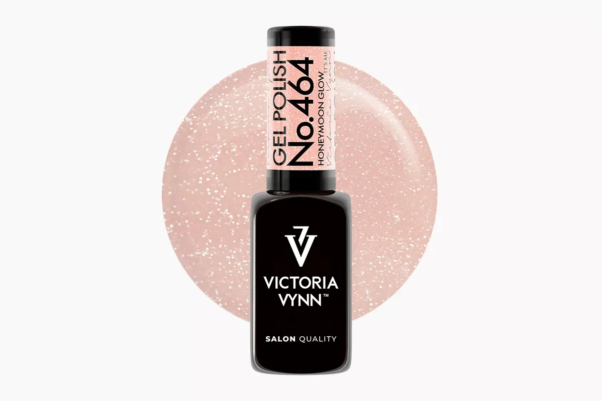 Victoria Vynn GEL POLISH 464 Honeymoon Glow beżowy lakier hybrydowy z drobinką 8ml