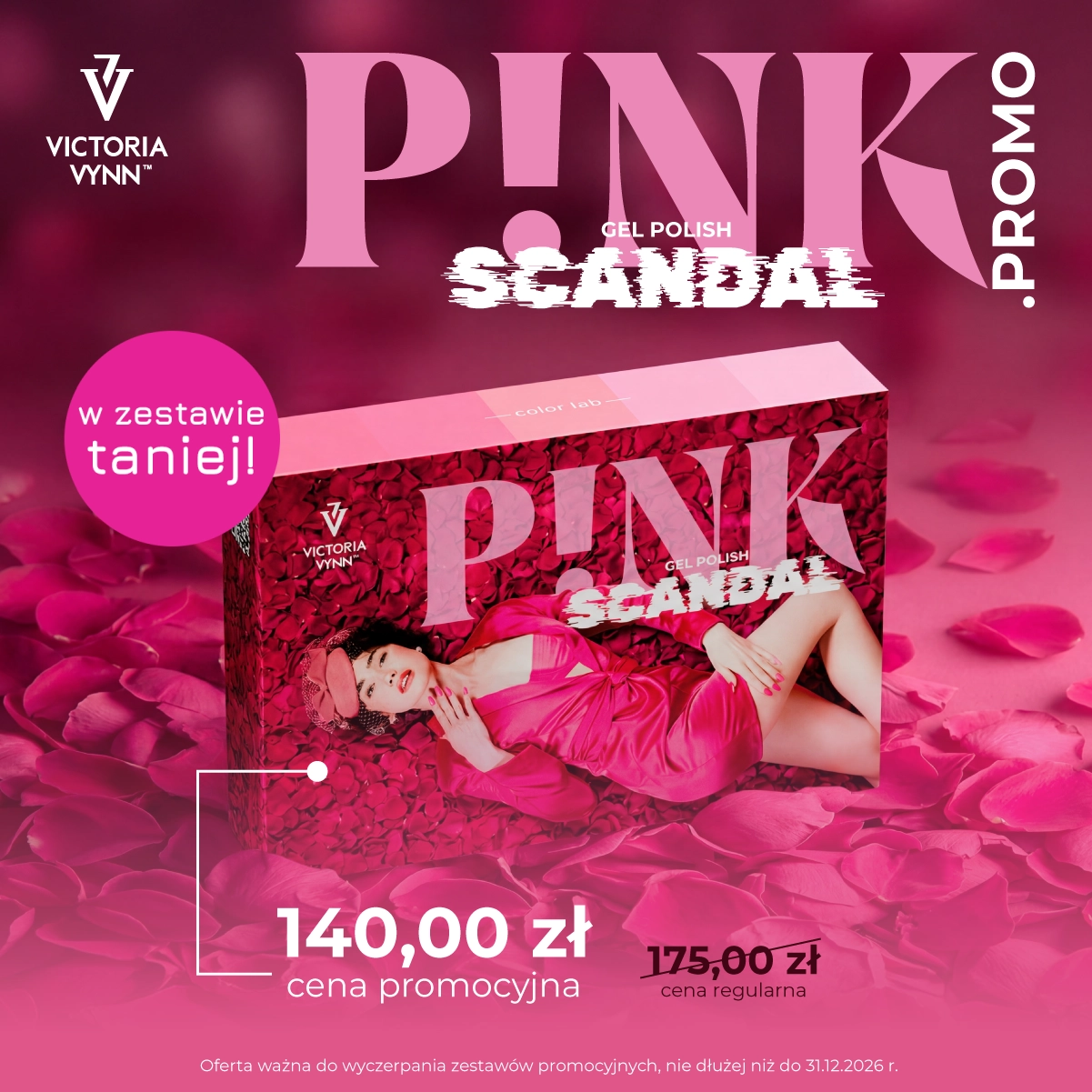 Zestaw Victoria Vynn Pink Scandal 5 lakierów hybrydowych neonowe róże 467-471