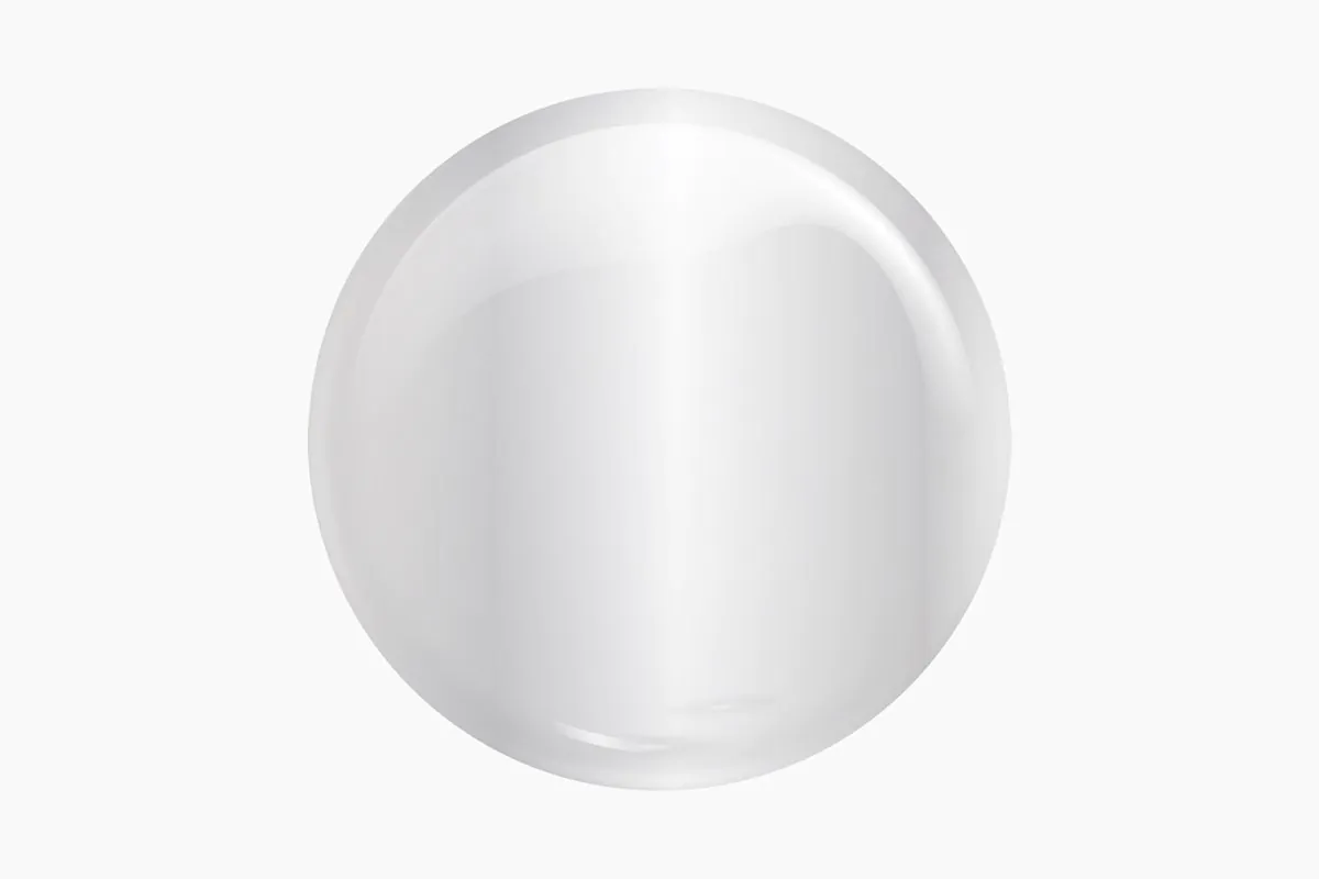Mousse Sculpture Gel Crystal Glass No. 01 - swatch przezroczystego żelu budującego, próbka bezbarwnego musu