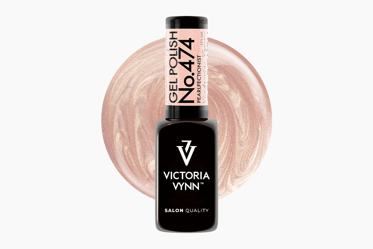 Victoria Vynn GEL POLISH 474 Pearlfectionist brzoskwiniowy perłowy lakier hybrydowy - zestaw Magia di Perla