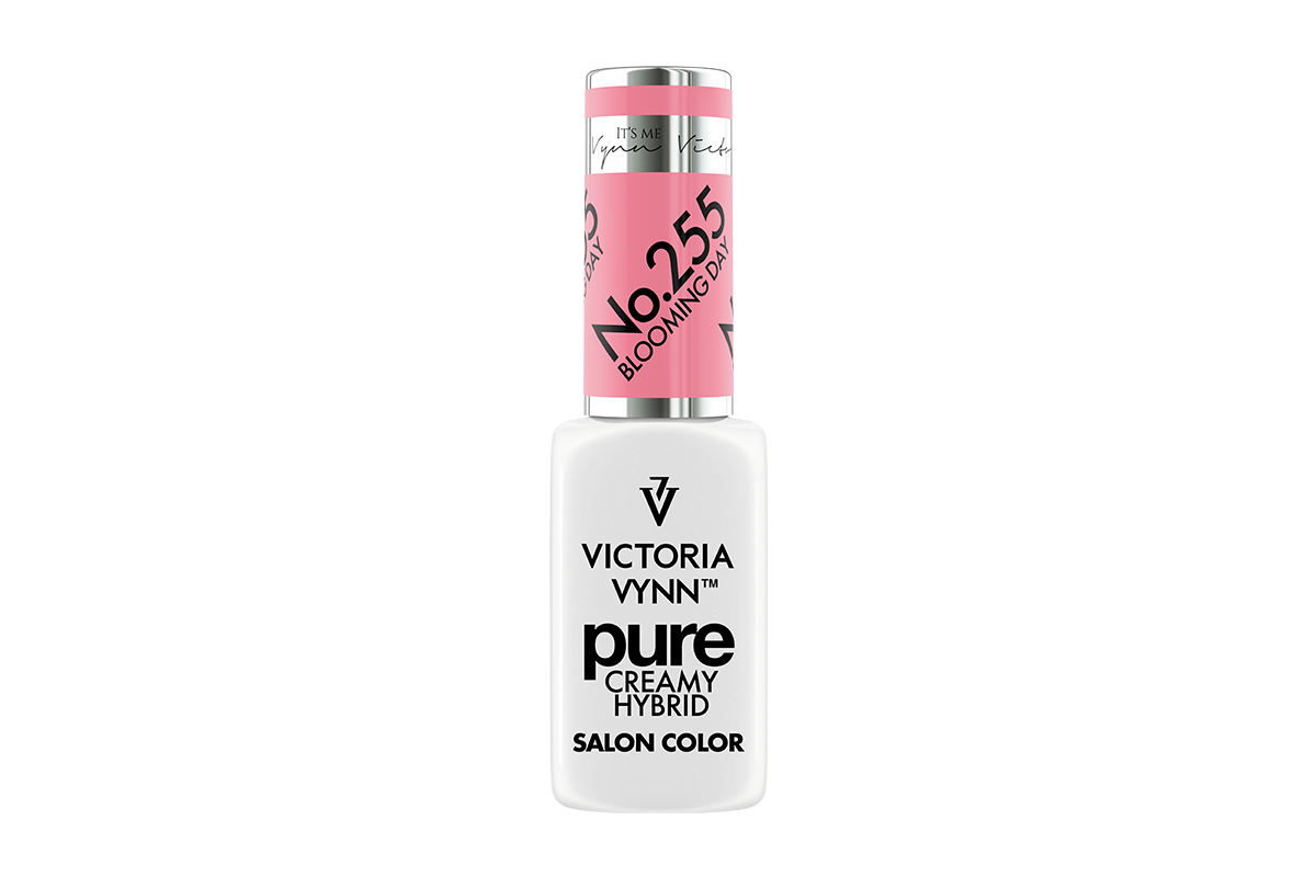 Lakier hybrydowy Victoria Vynn Pure Creamy Hybrid nr 255 Blooming Day 8 ml - swatch na paznokciach