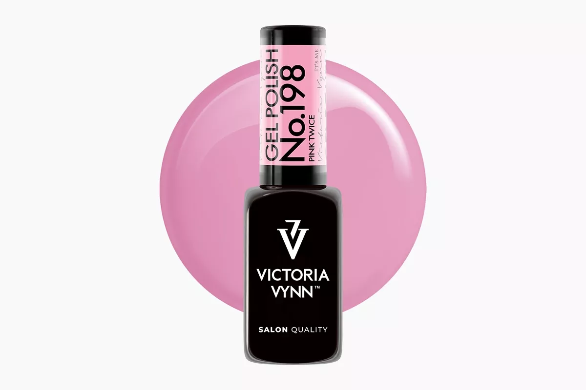 Lakier hybrydowy Victoria Vynn 198 Pink Twice 8 ml - butelka cukierkowego rozu