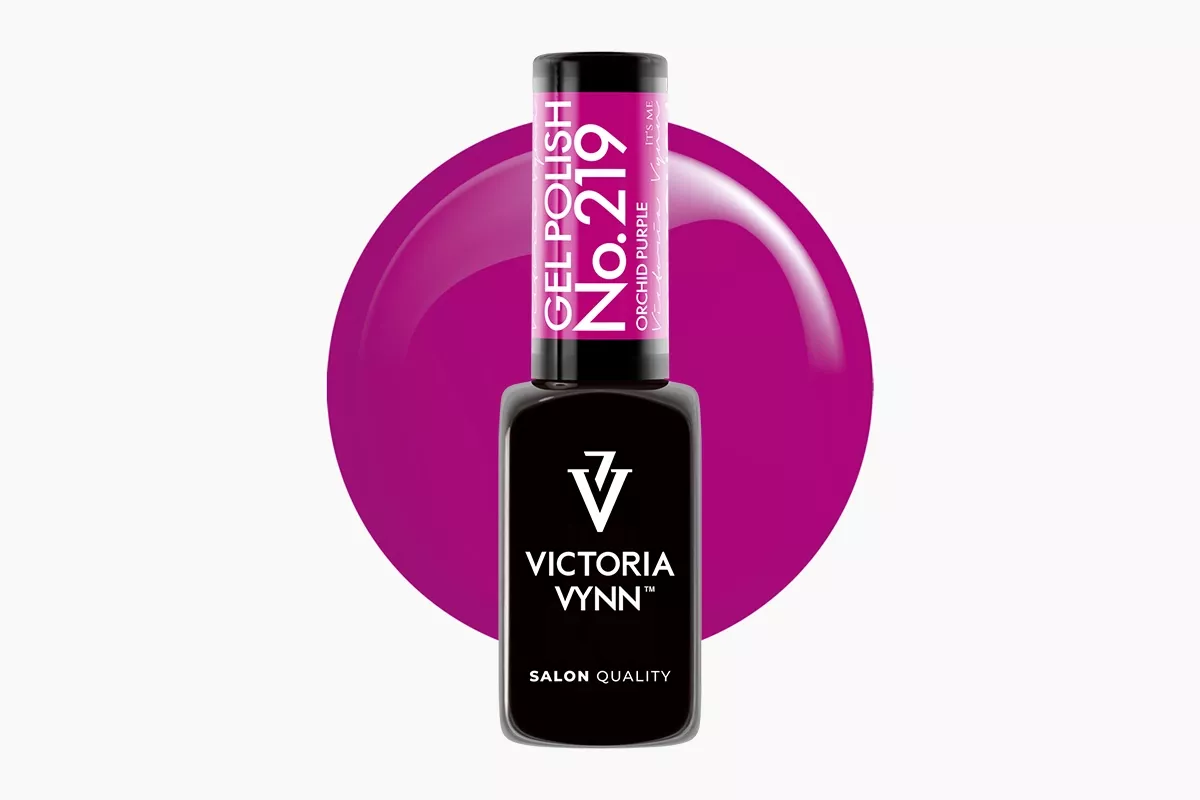 Lakier hybrydowy Victoria Vynn 219 Orchid Purple 8 ml - butelka intensywnego różu
