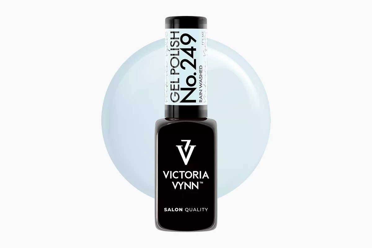Lakier hybrydowy Victoria Vynn 249 Rain Washed 8 ml - butelka bladoniebieskiego odcienia