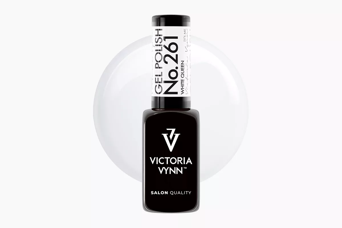 Lakier hybrydowy Victoria Vynn 261 White Queen 8 ml - butelka maksymalnie kryjącej bieli