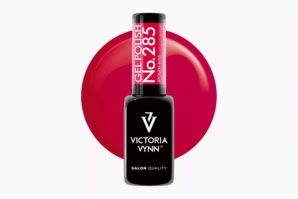 Lakier hybrydowy Victoria Vynn 285 Stolen Kiss 8 ml - butelka ognistego różu z nutą czerwieni