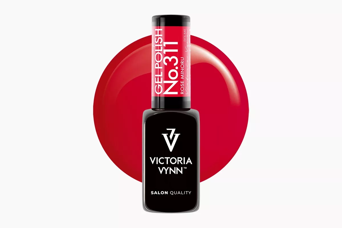 Lakier hybrydowy Victoria Vynn 311 Rose Minoru 8 ml - butelka różu z domieszką czerwieni świecącego w ciemności