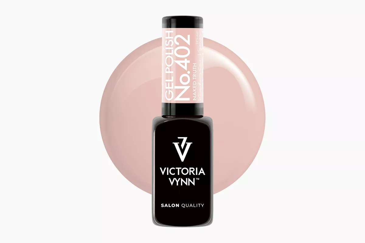 Lakier hybrydowy Victoria Vynn 402 Naked Truth 8 ml - butelka naturalnego cielistego bezu