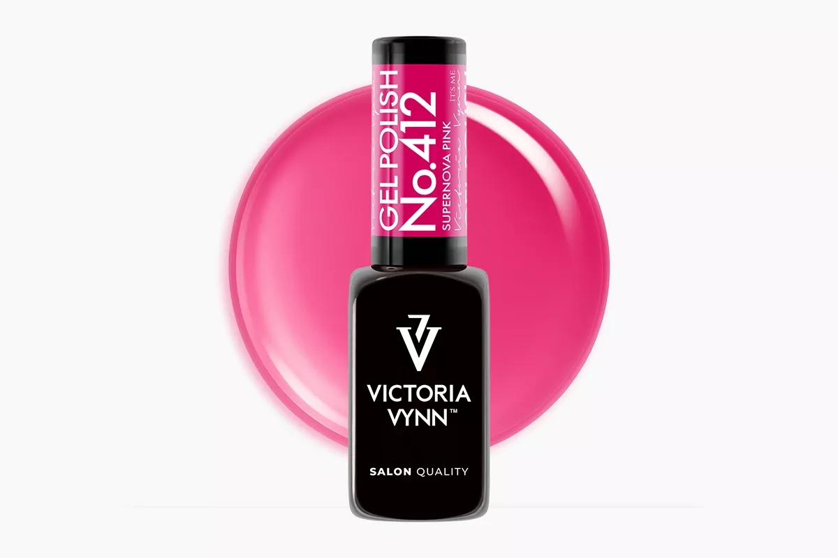 Lakier hybrydowy Victoria Vynn 412 Supernova Pink 8 ml - butelka przejrzystego kosmicznego różu