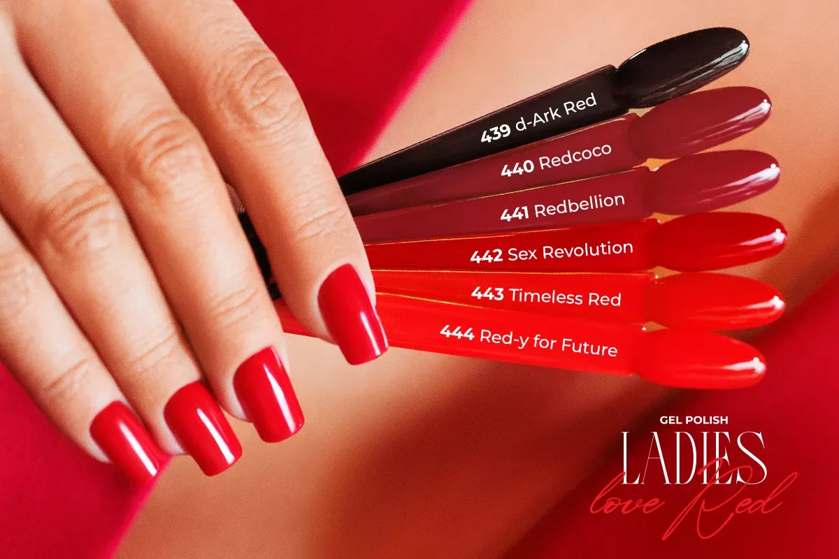 Głęboki bordowy czerwony 442 Sex Revolution - elegancki manicure z charakterem