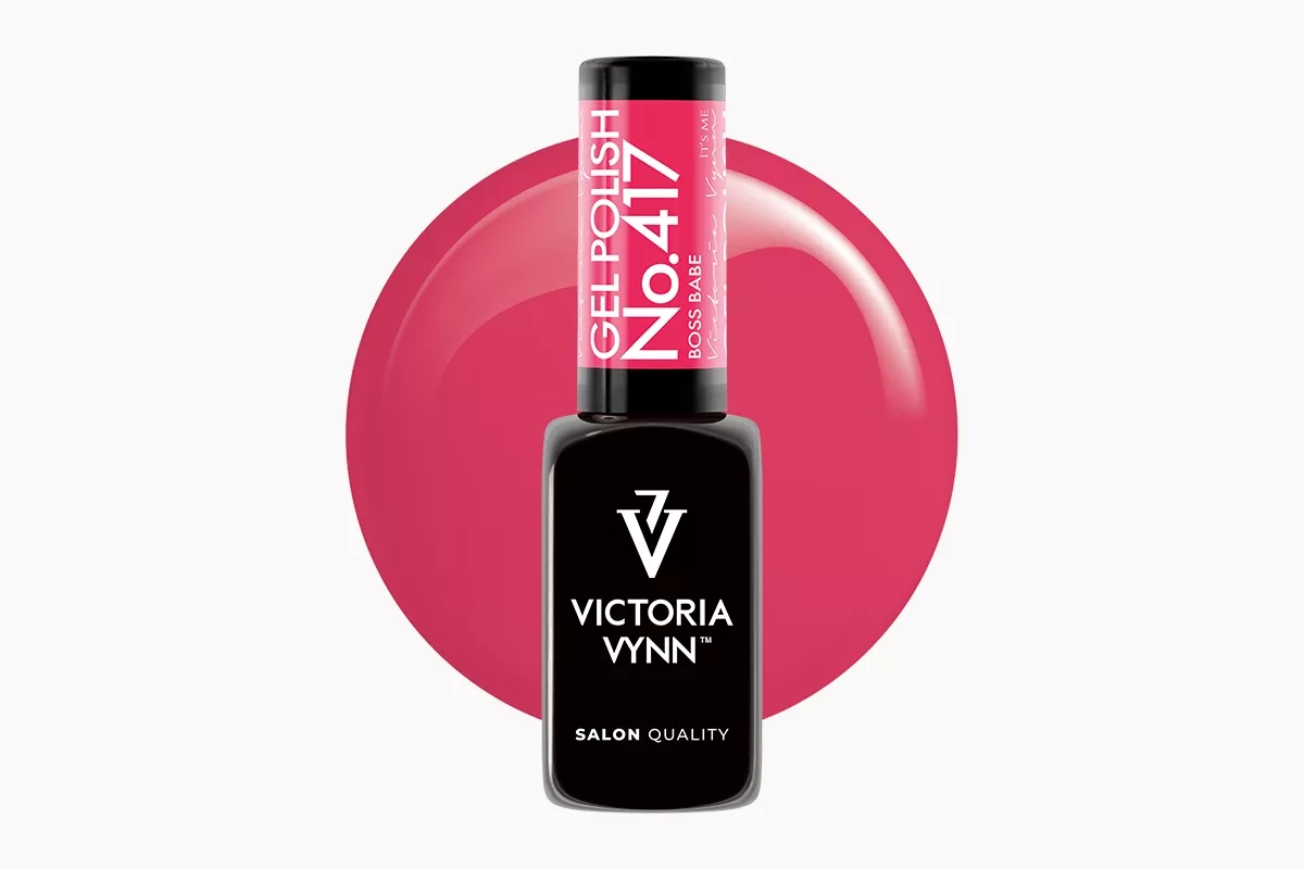 Lakier hybrydowy Victoria Vynn Gel Polish 417 Boss Babe 8 ml - butelka malinowego różu