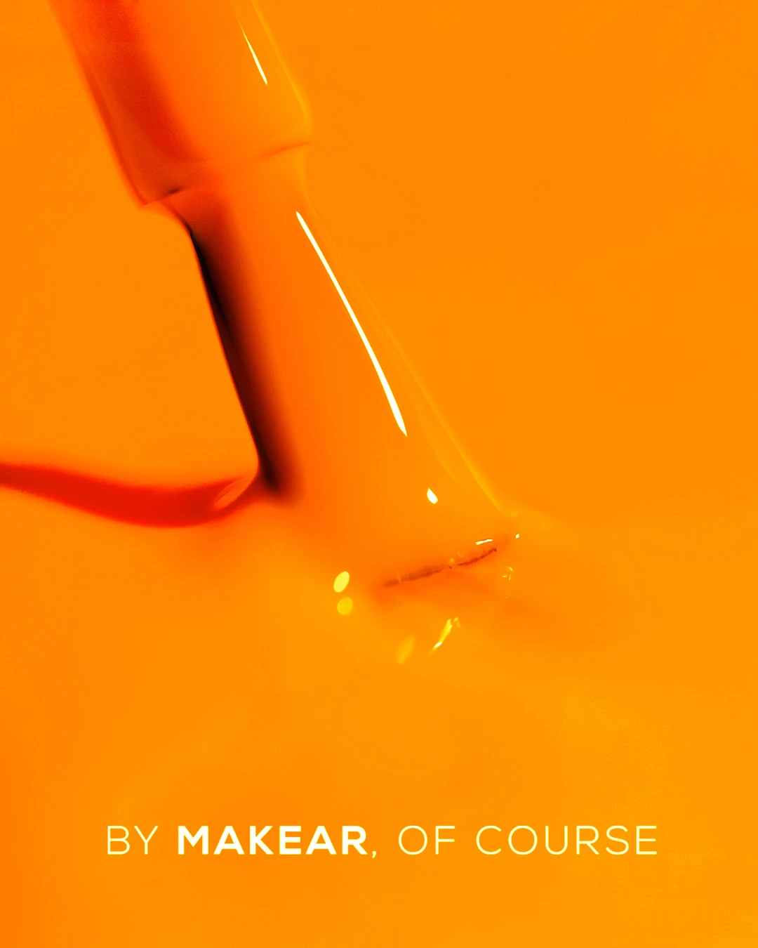 Makear lakier hybrydowy N35 neonowy pomarańczowy - zdjęcie 2, neon 8 ml