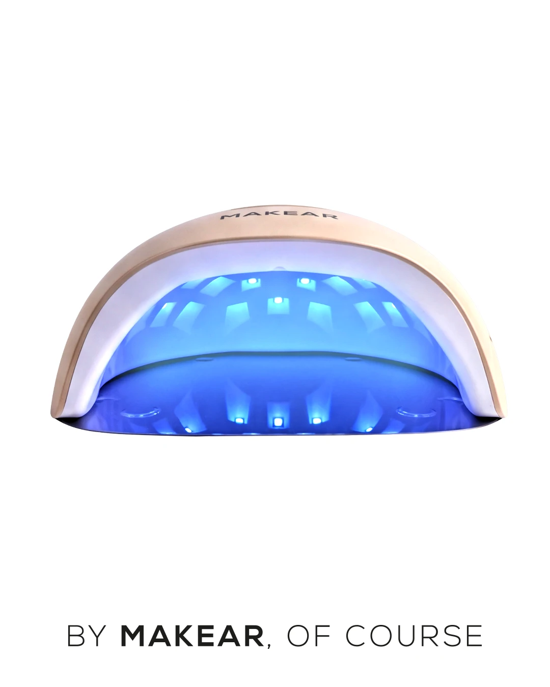 Lampa LED/UV MAKEAR SALON STANDARD 48W/65W - włączona, niebieskie diody UV