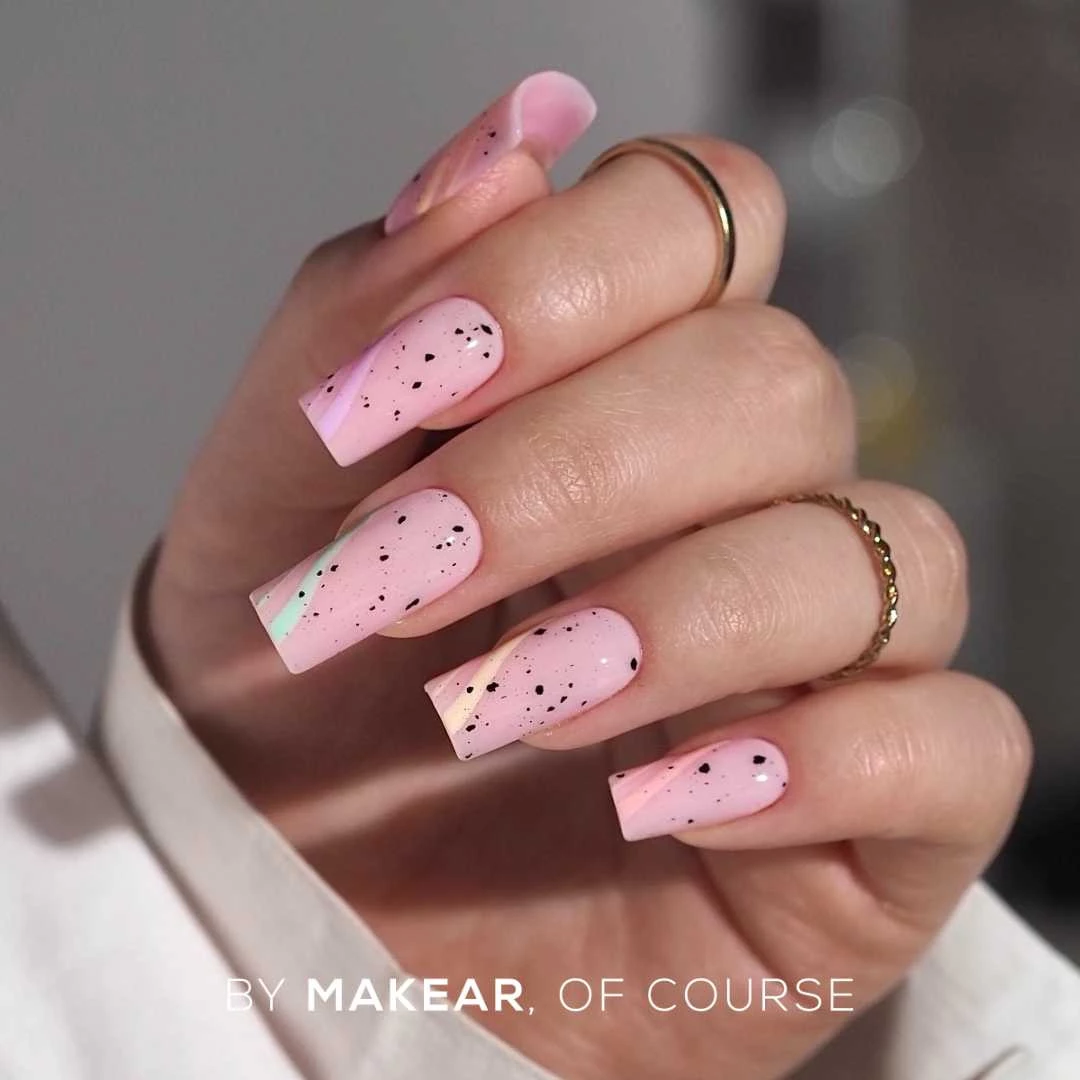 Makear lakier hybrydowy 606 mleczny róż - butelka lakieru, 8 ml HEMA FREE
