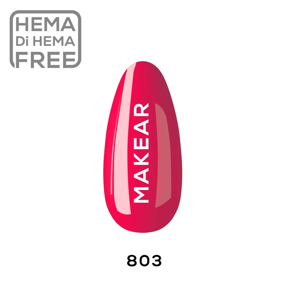 Makear lakier hybrydowy 803 malinowo-wiśniowy róż - zdjęcie 1, 8 ml