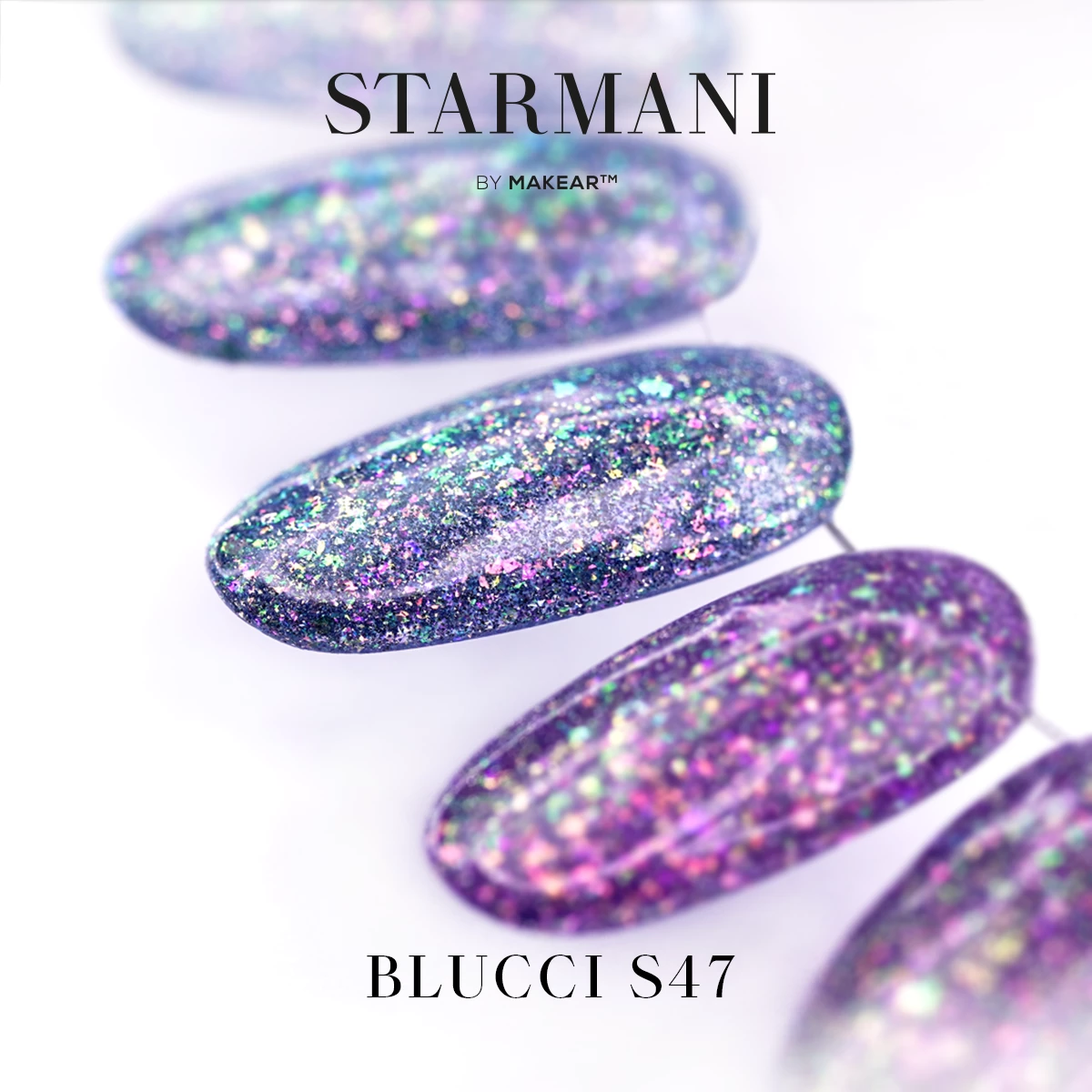 Makear S47 Blucci lakier hybrydowy STARMANI - flash 2.0 na paznokciach, 8 ml