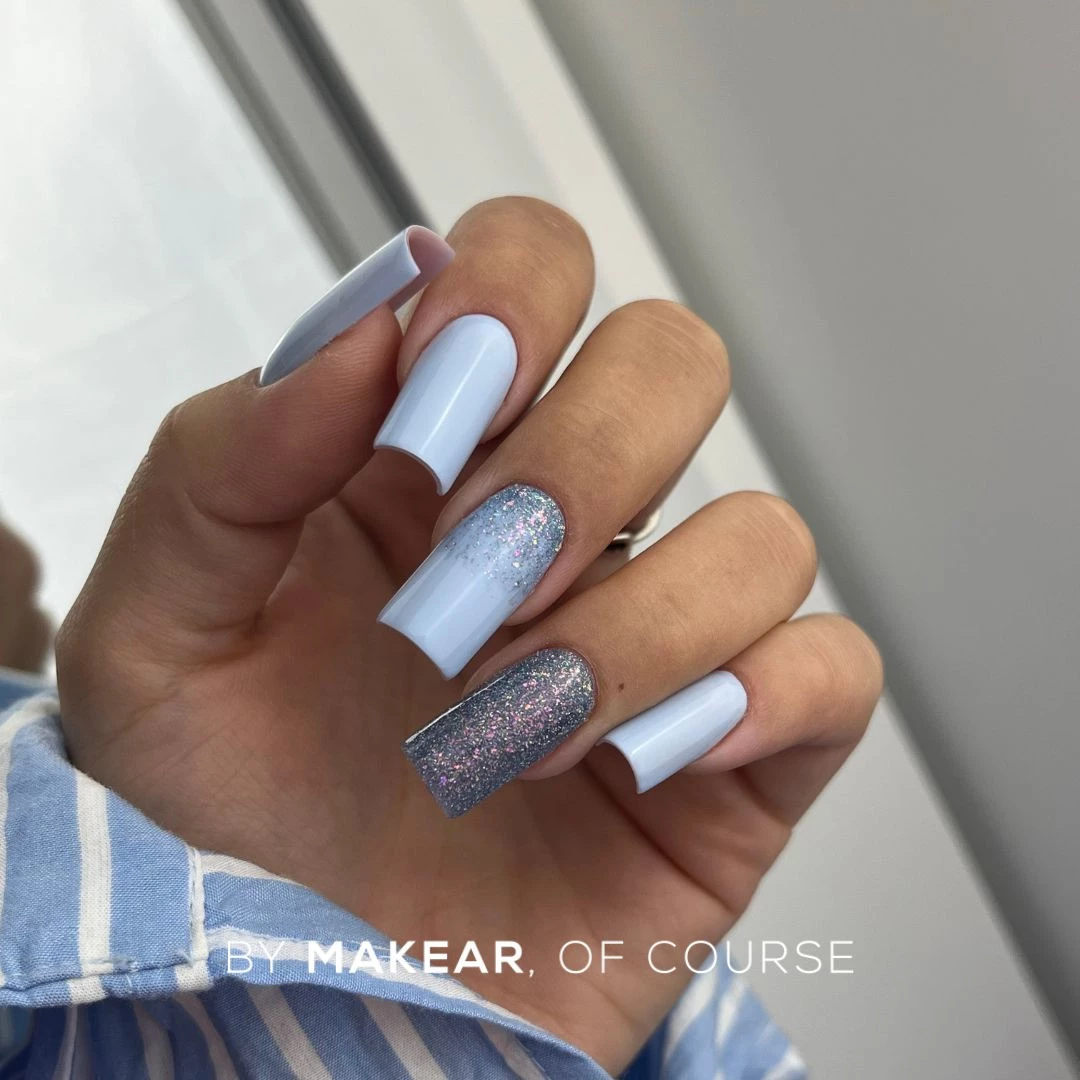 Makear S47 Blucci lakier hybrydowy holo - opalizujący błękit, 8 ml