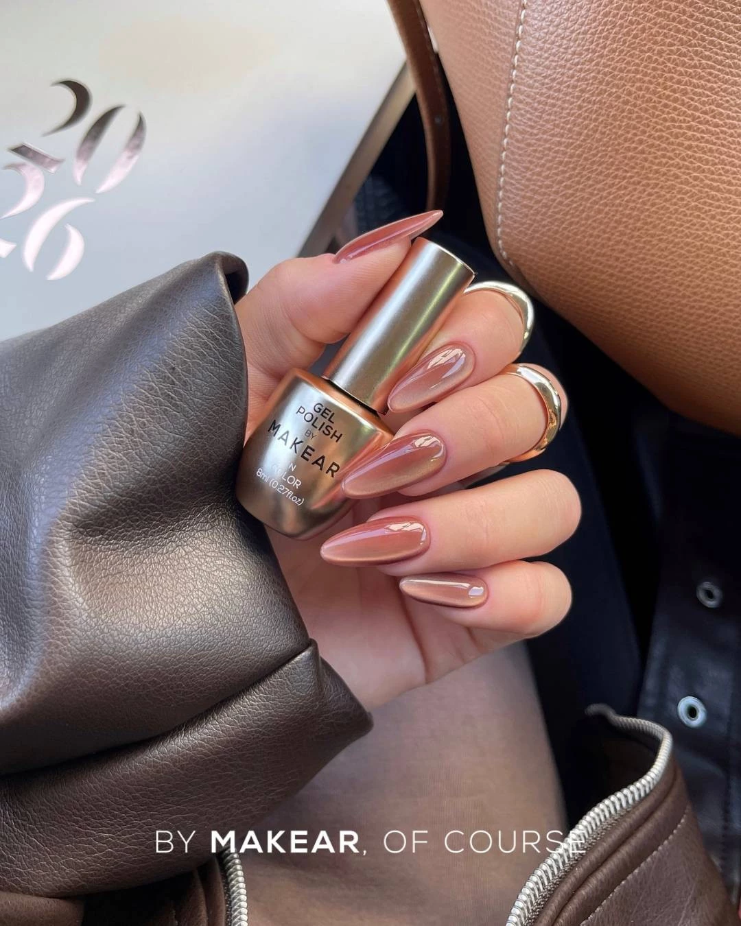 Makear Cat Eye SC01 rose gold - magnetyczny lakier hybrydowy na dłoni, 8 ml